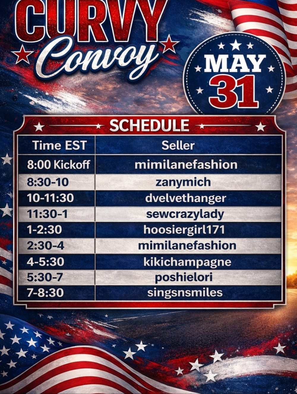 May Curvy Convoy Kick Off At 8am Est May 31. - Picture 2 of 2